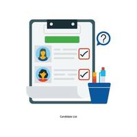 Candidate List Vector Flat Icons. Simple stock illustration stock