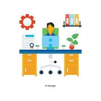 Manager Vector Flat Icons. Simple stock illustration stock