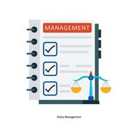 Policy Management Vector Flat Icons. Simple stock illustration stock