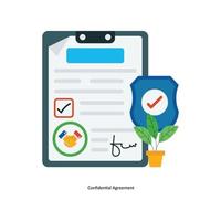 Confidential Agreement Vector Flat Icons. Simple stock illustration stock