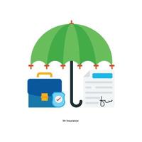 Hr Insurance  Vector Flat Icons. Simple stock illustration stock