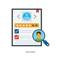 Search Candidate Vector Flat Icons. Simple stock illustration stock