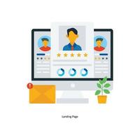 Landing Page Vector Flat Icons. Simple stock illustration stock