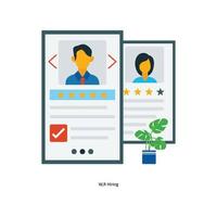 W,R Hiring Vector Flat Icons. Simple stock illustration stock