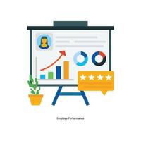 Employee Performance  Vector Flat Icons. Simple stock illustration stock