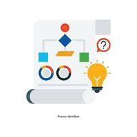 Process Workflow Vector Flat Icons. Simple stock illustration stock