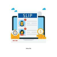 Salary Slip Vector Flat Icons. Simple stock illustration stock