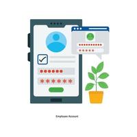 Employee Account Vector Flat Icons. Simple stock illustration stock