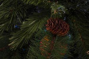 Christmas tree with toys closeup. photo