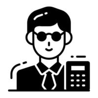 Modern vector design of accountant, professional worker avatar