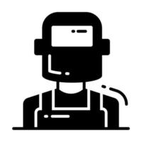 Trendy vector design of welder, professional worker avatar