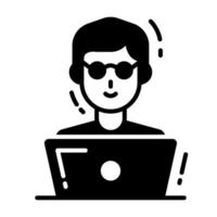 Premium vector design of programmer, professional worker avatar