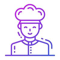 vector diseño de cocinero, profesional trabajador avatar