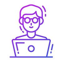 Premium vector design of programmer, professional worker avatar