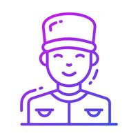 Creative and unique vector of bellboy, professional worker avatar