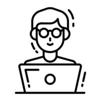Premium vector design of programmer, professional worker avatar
