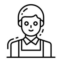 Creative vector design of young man, professional worker avatar