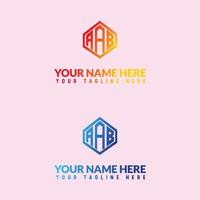 aab letra logo o aab marcas de palabras logo diseño vector