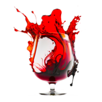 plons van rood wijn PNG transparant
