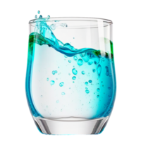 transparent Glas mit Wasser Spritzen png