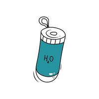 water bottle hand drawn outline doodle icon vector