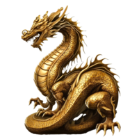 free golden Chinese dragon png