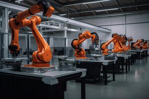 Robotics and automation revolutionizing manufacturing. photo