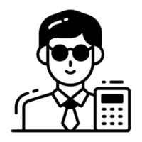 Modern vector design of accountant, professional worker avatar