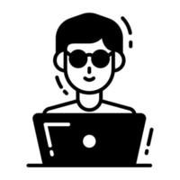 Premium vector design of programmer, professional worker avatar