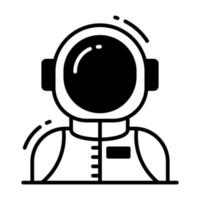 Well design vector of astronaut in trendy style, space explorer icon
