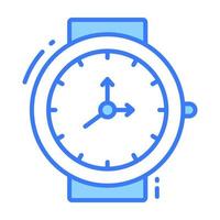 Wrist watch icon in modern style, portable watch vector