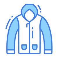 A well design icon of hoodie, modern design style vector