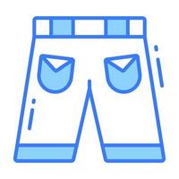 un increíble icono de pantalones cortos en de moda estilo, editable icono vector