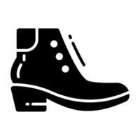 Boot vector in modern and trendy style, premium icon