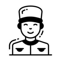 Creative and unique vector of bellboy, professional worker avatar