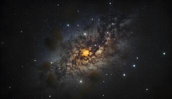 View of the Milky Way Galaxy in the Universe . photo