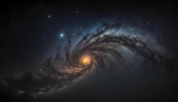 View of the Milky Way Galaxy in the Universe . photo