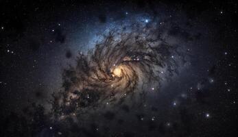 View of the Milky Way Galaxy in the Universe . photo