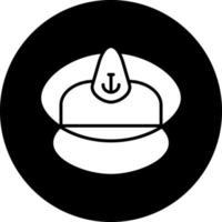 Captain Cap Vector Icon Design