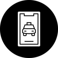 Mobile Taxi Vector Icon Design