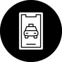 Mobile Taxi Vector Icon Design