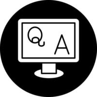 diseño de icono de vector qa