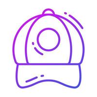Well design of icon of p cap, vector of sports accessory