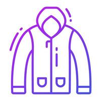 A well design icon of hoodie, modern design style vector