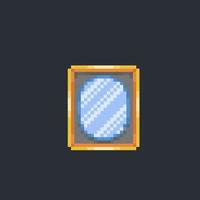 mirror in pixel art style vector