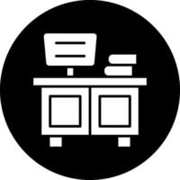 Counter Desk Vector Icon Design