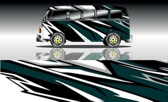 car wraps van vector illustration design