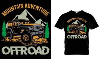 Adventure offroad T-shirt design vector