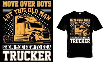 Truck typography T-shirt design vector