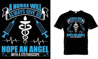 Nurse typography T-Shirt design vector